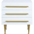 thumbnail image 3 of Meridian Furniture Marisol Table de Chevet Contemporaine Finition Blanche Riche, 3 of 5