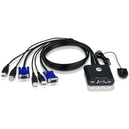 2PORT USB KVM SWITCH W/2 CABLES SUP UP TO