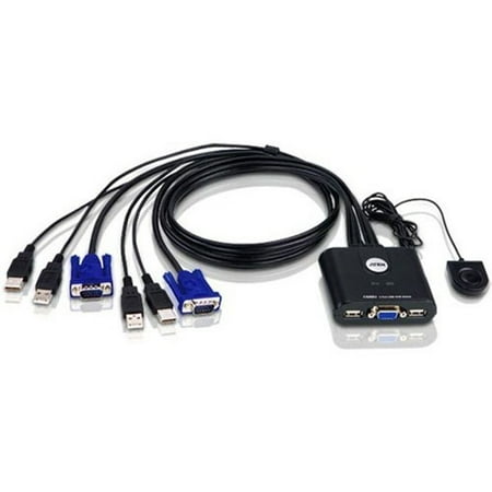 - 2PORT USB KVM SWITCH W/2 CABLES SUP UP TO 2048X1536