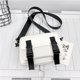 thumbnail image 4 of Bolso bandolera de nailon con letras, Bolso mensajero informal, riñonera de viaje (blanco), 4 of 8