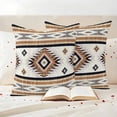thumbnail image 3 of Orange Boho Outdoor Waterproof Pillow Covers, Southwestern Ethnic Aztec Retro Geometric Decorative Square Throw Pillowcase Sofa Cushion Sham for Patio/Couch/Chair, 26"x26" 2 Pack, 3 of 8