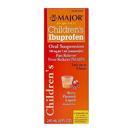 Major Children's Ibuprofen Berry Flavor Liquid, 100 mg, 8 Fl. Oz, 2