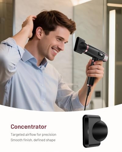 Dual Voltage Ionic Hair Dryer with Diffuser, Fast Drying, No Heat Damage, Low Noise, 1875W High-Speed Blow Dryer for Women