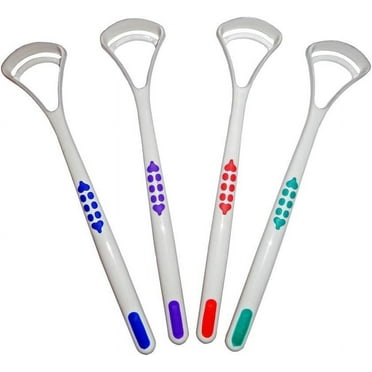 Tongue Scraper Cleaner x 2 - Oral Dental Care (Red, Red)