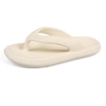 thumbnail image 4 of HomeDM Womens Mens Shower Flip Flops Quick Drying Slip-On Thong Sandals Thick Sole Bathroom Sandals for Beach Pool, Beige Size 6.5-7, 4 of 9