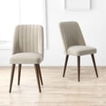 thumbnail image 5 of Aurelia Mid-Century Modern Velvet Dining Chair  in Beige (Set of 2), 5 of 7