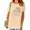 Apricot, variant on Women's Daisy Smiley Face Graphic Short Sleeve T-Shirts Grey Trendy Summer Tops