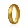 thumbnail image 1 of Anillo de bodas de silicona - Estilo cúpula, ajuste fino y cómodo - Oro de ROQ para mujer - Anillo de 7 mm, 1 of 1
