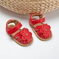 thumbnail image 4 of Infant Baby Girl Boy Sandals Comfort Premium Summer Outdoor Casual Beach Shoes with Flower Bowknot Anti Slip Rubber Sole Newborn Toddler Prewalker First Walking Shoes, 4 of 6