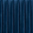 thumbnail image 4 of Baxton Studio Emile Modern and Contemporary Navy Blue Velvet Fabric Upholstered and Dark Brown Finished Wood, Full Size Headboard, 4 of 9