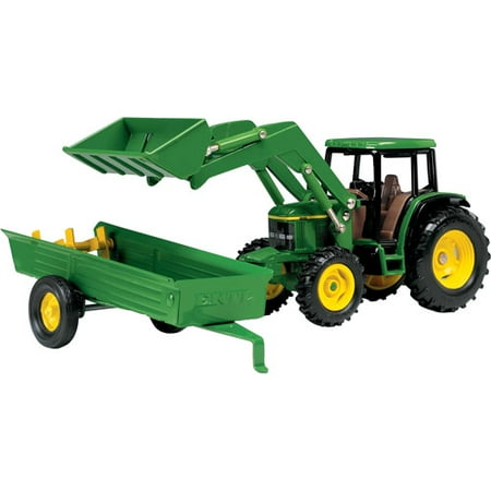 John Deere 1/32 Scale 6210 Tractor with Loader and Manure Spreader