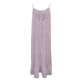 thumbnail image 4 of Kvture Low Back Dress for Women Backless Cami Dresses Summer Lounge Solid Color Sleeveless Long Sundresses with Back Tie Purple, 4 of 9
