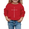 thumbnail image 4 of KHONTS Valentine's Sweatshirts for Kids Boys Girls Love Heart Graphic Pullover Tops Crewneck Long Sleeve Tees,Size 2-9 Years 06-Red 100, 4 of 4