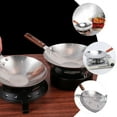 thumbnail image 4 of Miangastore Wooden Handle Wok Pan Stainless Steel Pan Seafood Crayfish Pot Kitchen Cookware, 4 of 9