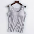thumbnail image 2 of TrendOFT Womens Tank Tops Built in Bra Cami Tanks Lightweight Undershirt Tank Tops Grey M, 2 of 8
