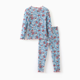thumbnail image 3 of PatPat Pijamas de modal para niños y niñas con estampado infantil (conjunto de dos piezas ajustado), 3 of 3