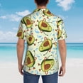 thumbnail image 3 of Lsque Avocado Doing Sport pattern Hawaiian Shirt for Men, Unisex Summer Beach Casual Short Sleeve Button Down Shirts-Small, 3 of 9
