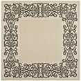 thumbnail image 2 of Safavieh Courtyard Ellie Oriental Indoor/Outdoor Area Rug, Sand/Black, 7'10" x 7'10" Square, 2 of 16
