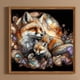 thumbnail image 3 of Pintura de diamante 5D DIY taladro redondo completo lindo zorro familia kit decoración del hogar 40x40cm, 3 of 9