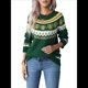 thumbnail image 2 of Suéter de Punto de Otoño y Halloween para Mujer, Ideal para Vacaciones de Invierno, Navidad y Navidad Verde XL, 2 of 10