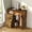 Brown, variant on Kicctian Dresser with Hanging Rack, 4 Drawer Dresser with LED Lights & Charging Station, Wood Dressers & Chest of Drawers, Storage Organizer with Open Shelves for Bedroom, Living Room,White