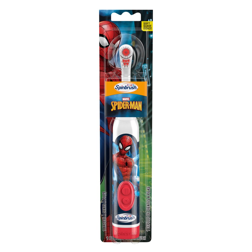 Spiderman Arm & Hammer Kids Spinbrush, Soft, Electric Battery