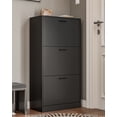 thumbnail image 4 of Shoe Storage Cabinet, Wood Shoe Organizer for Entryway with 3 Flip Drawers, Freestanding Shoe Rack with Adjustable Shelf, Narrow Shoe Dresser for Front Door Entrance Blake, 4 of 10