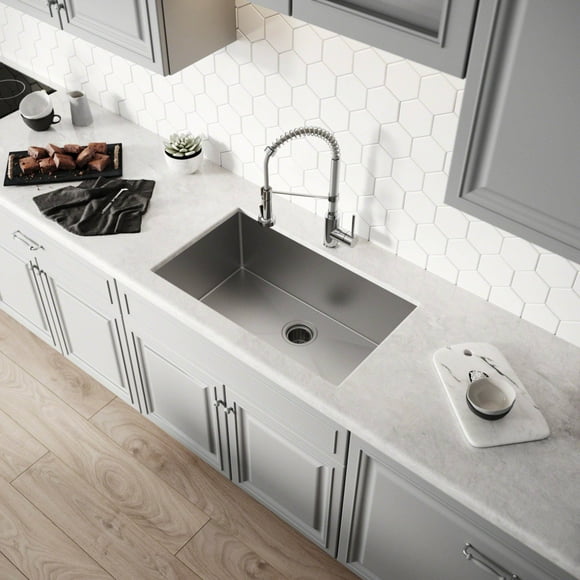 KRAUS Standart PRO 30" 16 Gauge Undermount Single Stainless Steel Kitchen Sink