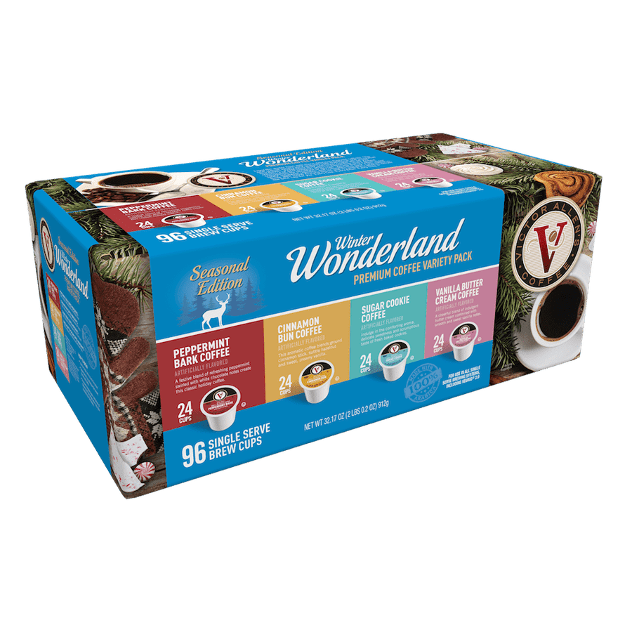 Winter Wonderland Variety Pack, 96 Count, Single Serve Coffee Pods for