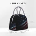 thumbnail image 2 of Easygdp American Flag Waving Print Bolsa de Almuerzo Insulada Grande, Forro de Aluminio, Diseño Espacioso, a Prueba de Fugas, Ideal para Trabajo, Picnics, Viajes y Actividades al Aire Libre, 2 of 6
