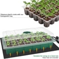 thumbnail image 4 of Seedling Trays Seed Starter Tray, 1-Pack Mini Propagator Plant Greenhouse Grow Kit with Humidity Vented Domes and Base for Seeds' Starting (40 Cells Per Tray), Black, 4 of 7