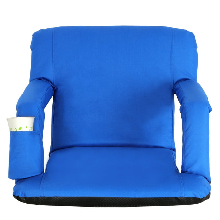 Besunbar 1pcs Stadium Seat for Bleachers with Back Support and Wide Padded  Cushion Stadium Chair - Includes Shoulder Strap and Cup Holder, Blue -  Yahoo Shopping