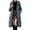 Gray, variant on Womens Coats Hooded Long Horizontal Quilted Puffer Coat Full Zip Warm Winter Jacket, Brown S-3XL