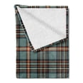 thumbnail image 2 of Tartan Soft Flannel Fleece Blanket, Traditional Classic Scottish Plaid Checkered Pattern with Symmetric Stripes, Cozy Plush for Indoor and Outdoor Use, 50" x 60", Redwood Cadet Blue, by Ambesonne, 2 of 5
