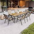 thumbnail image 6 of TQKVIPI Outdoor Patio Chairs Set of 6 Stackable Dining Chairs All-Weather Textilene Furniture Set for Pool Deck, Backyard, Garden, 6 of 11