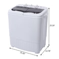 thumbnail image 4 of Hassch Semi-Automatic Washing Machine with 2 Tub, Compact Laundry Machine with Built-in Drain for Home, Apartment, Gray, 4 of 10