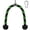 Green&Black-27'', variant on Tricep Rope Cable Attachment for Gym, Non-Slip Grip | Gym rope attachment for cable machine with rubber ends and carabiner, fits lat, ab, crossover, and pulley systems