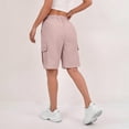 thumbnail image 4 of Pxiakgy Bermuda Shorts for Women Athletic Biker Shorts Women Cargo Shorts for Women Workout Summer Women's Solid Color Multi Pocket Casual Pants Workwear Short Pants Pink Xl, 4 of 8