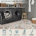 thumbnail image 4 of SUNDEREY 5'x7' Floral Washable Rugs, Boho Area Rug for Living Room, Soft Large Bedroom Rug 5x7ft Under Bed, Flower Non Slip Ultra Thin Carpet for Dining Room Nursery Office, Beige, 4 of 8