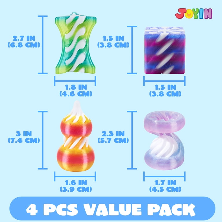 Joyfy 3D Printed Fidget Toys, 4-Pack Impossible Cone photo 4