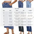 thumbnail image 3 of FNFYH Women's High Waisted Cropped Jeans Straight Ankle Length Wide Leg Jeans Stretchy Capri Denim Pants, 3 of 7