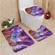 thumbnail image 1 of Juego de alfombras de baño de 3 piezas ABPHQTO Mariposa lila entre pastos Alfombra de baño Alfombra de contorno y tapa de inodoro, 1 of 2