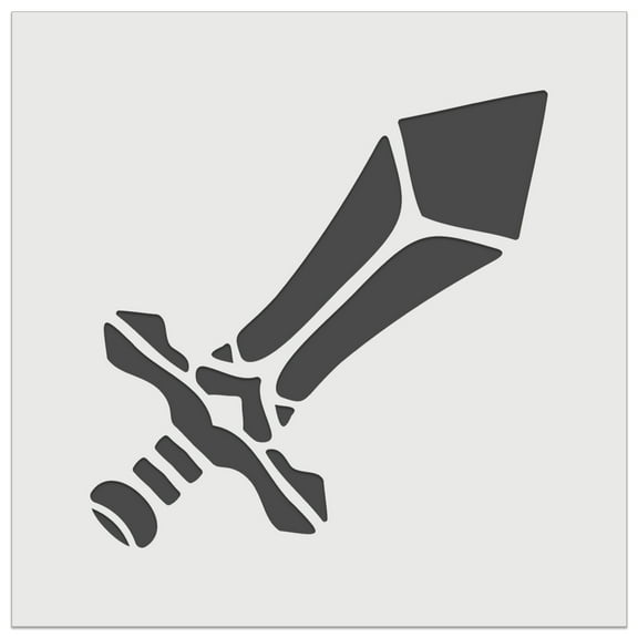 Sword Blade Fighter Fantasy Weapon DIY Cookie Wall Craft Stencil - 5.5 Inch