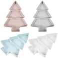 thumbnail image 1 of 4pcs Christmas Snack Plate Delicate Party Dessert Tray Home Table Food Plates, 1 of 8