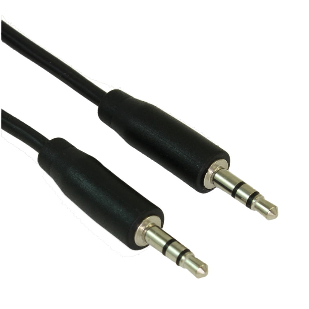 6ft 3.5mm SLIM MiniStereo TRS Male to Male Speaker/Audio Cable, Black