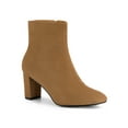 thumbnail image 1 of Unique Bargains Women's Dress Side Zip Chunky Heel Ankle Boots Brown US 9, 1 of 8