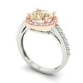 thumbnail image 2 of Clara Pucci 14K White/Rose Gold 1.86ct Morganite Solitaire with Accents, 2 of 8