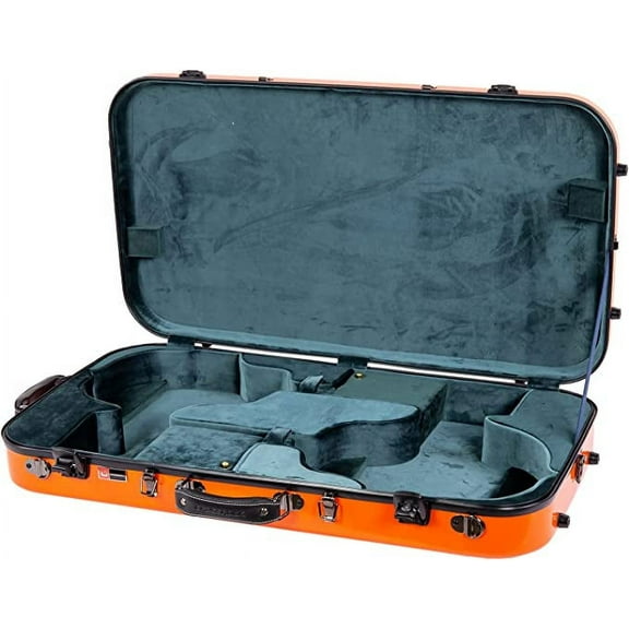 Crossrock Fiberglass Double Case with TSA Lock for Two Concert/Tenor Ukuleles