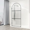 thumbnail image 4 of VIGO Arden 34 in. W x 78 in. H Framed Fixed Shower Screen Door in Matte Black with 3/8 in. (10mm) Clear Glass, 4 of 11