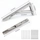 thumbnail image 2 of Folding Shelf Brackets, 2 Pcs Heavy Duty Stainless Steel Collapsible Shelf Bracket, 2 of 5